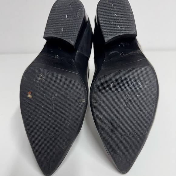 Sigerson Morrison Aerial Pointed Toe Black Leather Suede Boots Size  6.5 - Picture 10 of 12